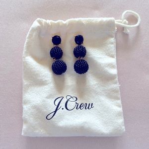 J. Crew double beaded drop statement earrings 🖤🖤